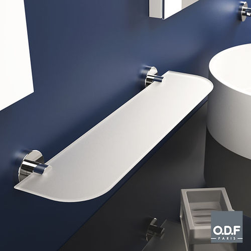 Настенный стеллаж - 450 01 01 - ODF Paris - современный / из хромированной латуни / из матового стекла