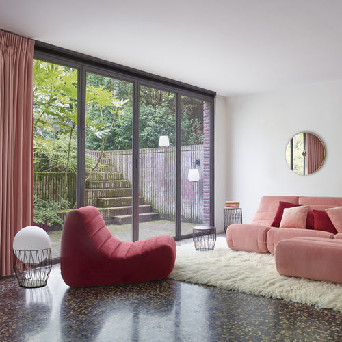 Современный вспомогательный столик - AZABU - CINNA - из стального листа / из металлической проволоки / с основанием из лакированной стали