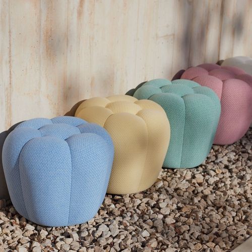 Современный пуф - APEX - ROCHE BOBOIS - из ткани / круглый / для наружного применения