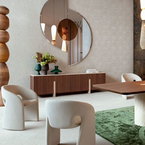 Современный буфет - PALATINE - ROCHE BOBOIS - из фанерованной древесины / из МДФ / из травертина