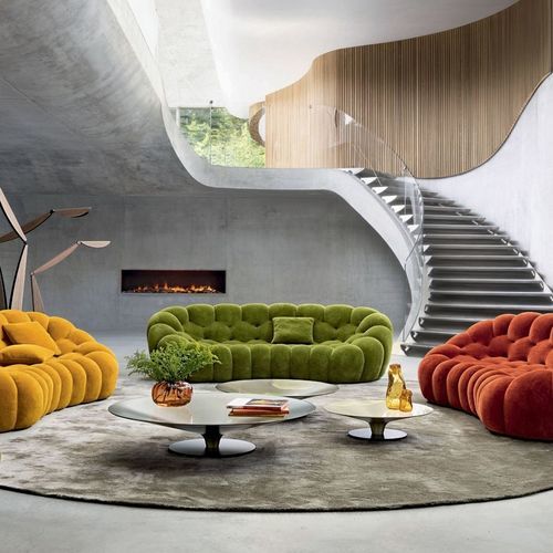 Современный журнальный столик - OVNI UP - ROCHE BOBOIS - из закаленного стекла / из алюминия / с основанием из стали