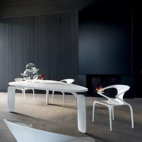 Напольный рабочий стол - PULP - ROCHE BOBOIS - современный / из металла / из лакированной МДФ