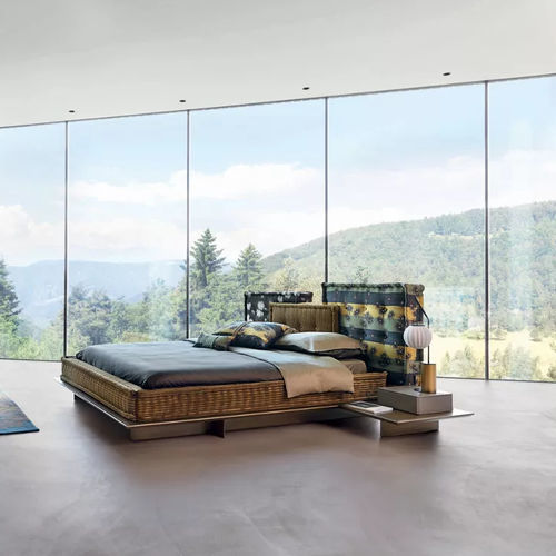 Плавучая кровать - MAH JONG - ROCHE BOBOIS - двуспальная / современная / обитая
