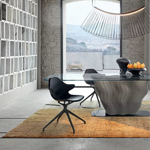 Современный стул для офиса - CHISTERA - ROCHE BOBOIS - для интерьера / из алюминия / алюминий