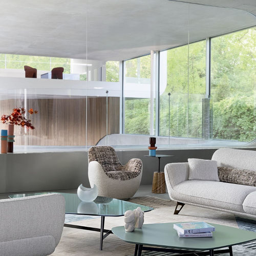 Современное кресло - AIRCELL - ROCHE BOBOIS - из ткани / из кожи / обитое