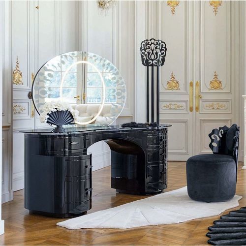 Современный туалетный столик - LA VIE EN ROSSY - ROCHE BOBOIS - из блестящей лакированной древесины / настольный / одноместный