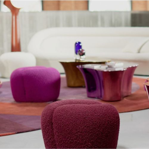Современный пуф - YIN YANG - ROCHE BOBOIS - из ткани / другие формы / обитый