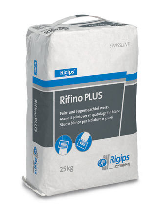 Штукатурка для расшивки швов - SWISSLINE : RIFINO PLUS - Saint Gobain Rigips - для перегородки / на основе цемента
