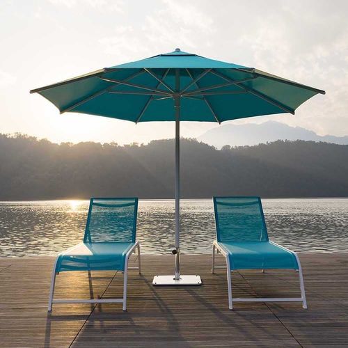 Квадратный зонт от солнца - EOS - Crema Outdoor S.r.l. - с центральной опорой / из ткани / алюминий