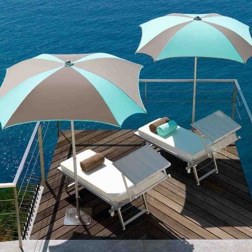 Квадратный зонт от солнца - ZEFIRO - Crema Outdoor S.r.l. - с центральной опорой / из ткани / алюминий