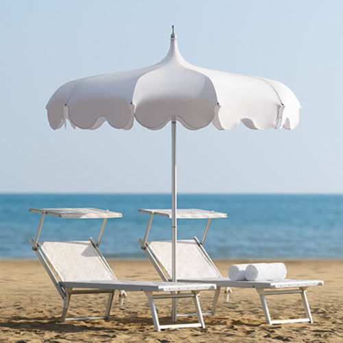 Круглый зонт от солнца - PAGODA - Crema Outdoor S.r.l. - с центральной опорой / из ткани / из алюминия