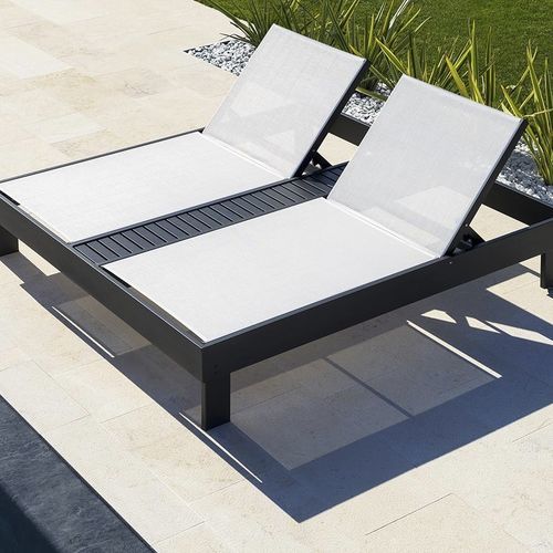 Современный садовый шезлонг - GIANO - Crema Outdoor S.r.l. - из ткани / из алюминия / для наружного применения