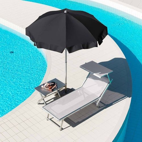 Современный садовый шезлонг - ULISSE - Crema Outdoor S.r.l. - из ткани / из алюминия / из нержавеющей стали