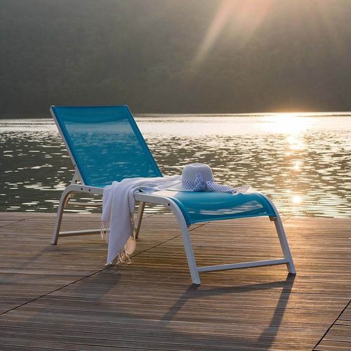Современный садовый шезлонг - ULISSE DESIGN - Crema Outdoor S.r.l. - из ткани / из алюминия / из нержавеющей стали