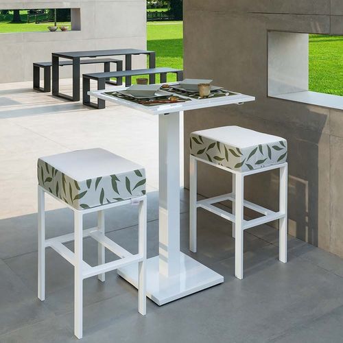 Современный высокий стол для еды стоя - ORIONE  - Crema Outdoor S.r.l. - алюминий / из нержавеющей стали / с основанием из алюминия