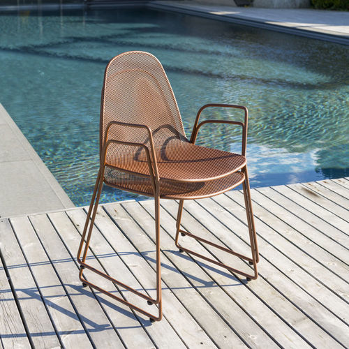 Современный cтул - SILVA - Crema Outdoor S.r.l. - для наружного применения / из стали / с основанием из стали