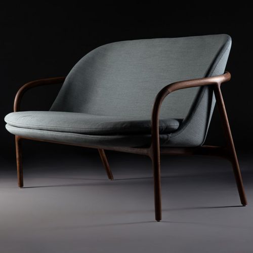 Современная банкетка - NEVA - Artisan Solid Wood Furniture - из ткани / из кожи / с основанием из древесины