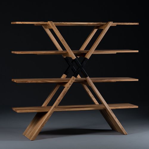 Современный стеллаж - X - Artisan Solid Wood Furniture - из дуба / из орехового дерева / из вишневого дерева