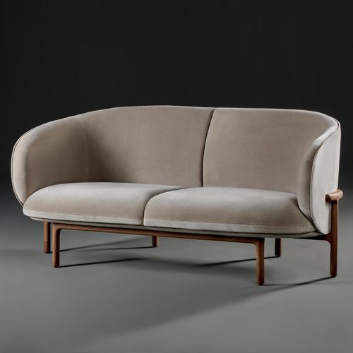 Современный диван - MELA - Artisan Solid Wood Furniture - из ткани / 2 места