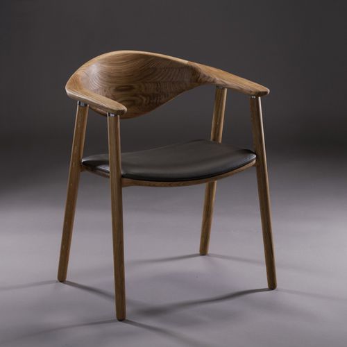 Современный cтул - NARU - Artisan Solid Wood Furniture - для интерьера / из кожи / из дуба