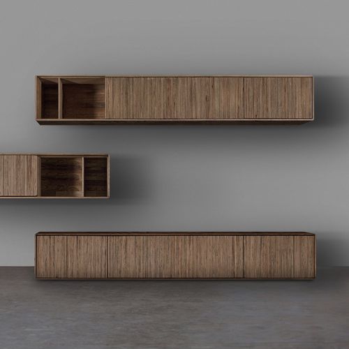 Настенный буфет - JANTAR - Artisan Solid Wood Furniture - современный / из дуба / из орехового дерева