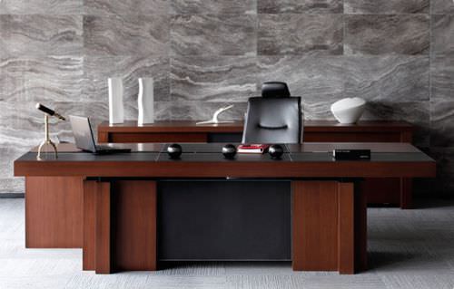 Директорский рабочий стол - ARMADA - Burotime Office Furniture - современный / из дерева / со встроенным ящиком