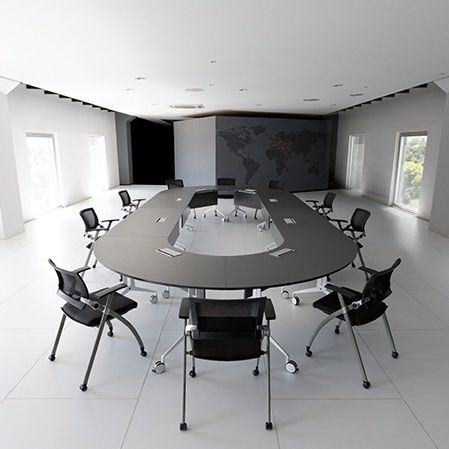 Современный стол для конференций - RUNNER - Burotime Office Furniture - из дерева / прямоугольный / круглый