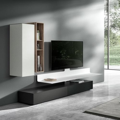 Современная тумба под телевизор - AIR - Spectral Audio Möbel GmbH - низкая тумба под телевизор / модульная / со встроенным освещением
