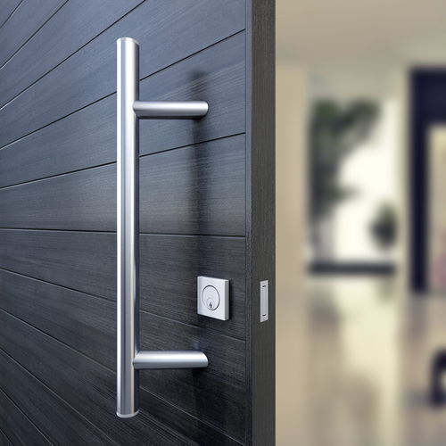 Стационарная дверная ручка для двери - INOX-145 | 316 SATINE - Panidis SA - из нержавеющей стали / современная / матовая
