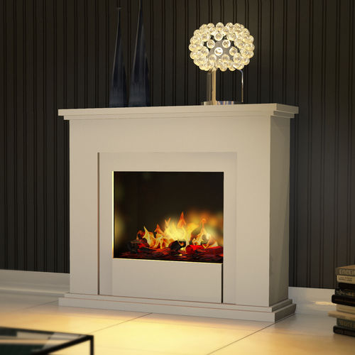 Электрический камин - BERGAMO GENUA OPTI-GLO - muenkel design - напольный / Односторонний / с открытой топкой