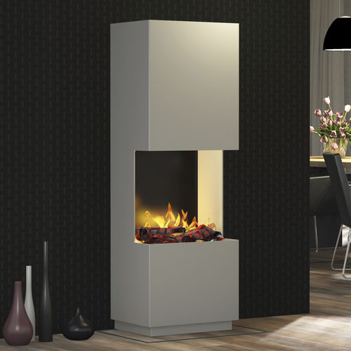 Электрический камин - BERGAMO TUXX - muenkel design - отдельностоящий / Односторонний / с открытой топкой