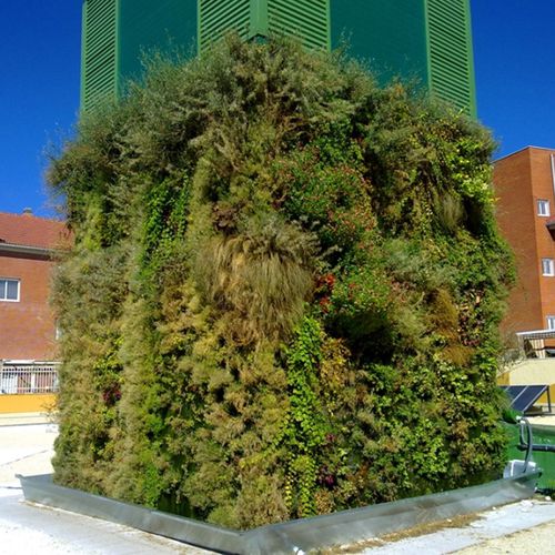 Стабилизированная "зеленая стена" - VEGETAL COVER IN GETAFE, MADRID - Paisajismo Urbano - из живых растений / из модульных панелей / стойка