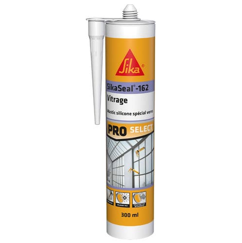 Мастика для стекла - SikaSeal®-162 - Sika France SAS - упругая / с основанием из кремнийорганической смолы / для герметичности