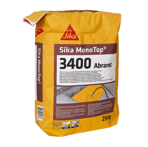 Строительный раствор для ремонта - Sika MonoTop®-3400 Abraroc - Sika France SAS - для металлической арматуры / для бетона / для цемента