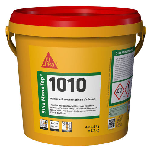 Строительный раствор для защиты - Sika MonoTop®-1010 - Sika France SAS - антикоррозионный / для металлической арматуры / для бетона
