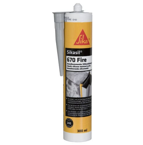 Упругая мастика - SIKASIL®-670 FIRE - Sika France SAS - с основанием из кремнийорганической смолы / для герметичности / для бетона