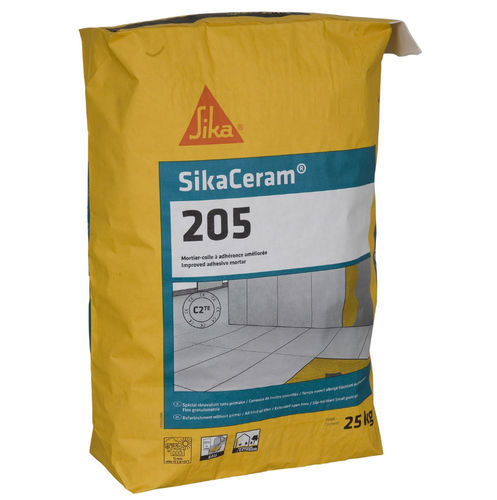 Клей для керамической плитки для плиточного пола - SikaCeram®-205 - Sika France SAS - гидравлический / серый / в форме порошка
