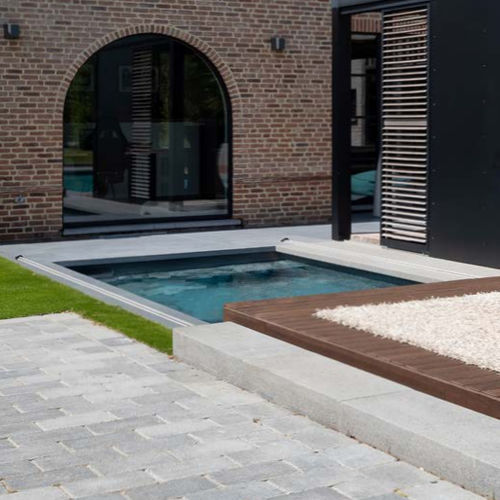 Автоматическая передвижная терраса - FLAT - Walter Piscine - из алюминия
