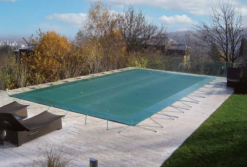 Крыша для бассейна с ушками - MESH - Walter Piscine - неподвижная / прочная / для садового пруда