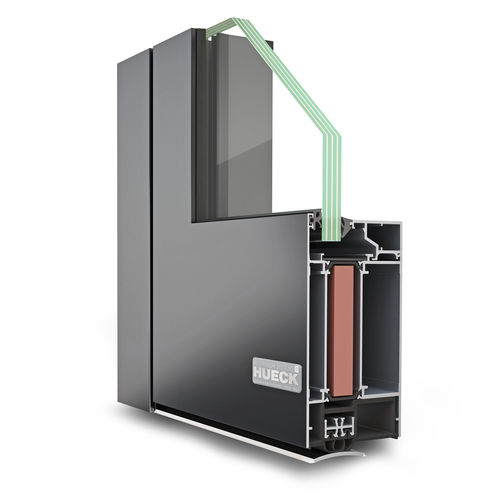 Дверной профиль из алюминия - LAVA 77-30 - Hueck System GmbH & Co. KG - с термоизоляцией / ветроустойчивый / пламестойкий