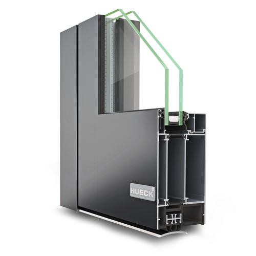 Дверной профиль из алюминия - LAVA 77-S - Hueck System GmbH & Co. KG - с термоизоляцией / ветроустойчивый / противодымный