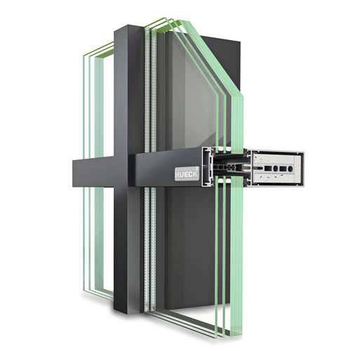 Тонкостенная перегородка самонесущий каркас - TRIGON 50 FP30 - Hueck System GmbH & Co. KG - из алюминия и стекла / со встроенной изоляцией / с контролем солнечной энергии