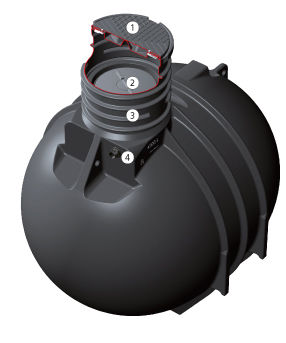 Резервуар для хранения воды - 1500l - 10 000l - Premier Tech - из пластика