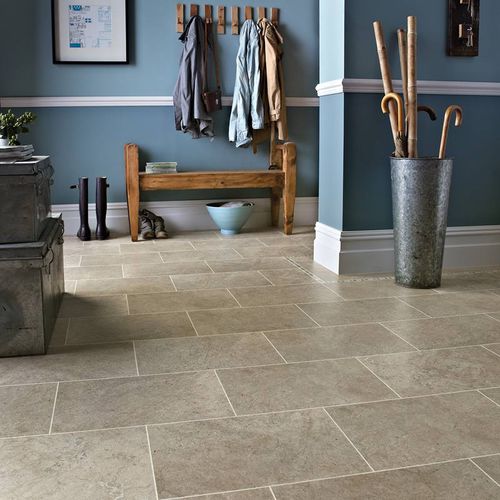Виниловое напольное покрытие - RUBENS : PORTLAND STONE - Designflooring - для интерьера / для домашнего использования / из плит