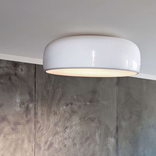 Современный потолочный светильник - SMITHFIELD - FLOS - круглый / из матового стекла / из алюминия