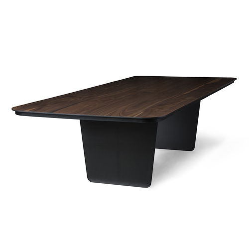 Современный стол - CARBON CLARO - Tokio furniture & lighting - из орехового дерева / из углеродного волокна / с основанием из композита