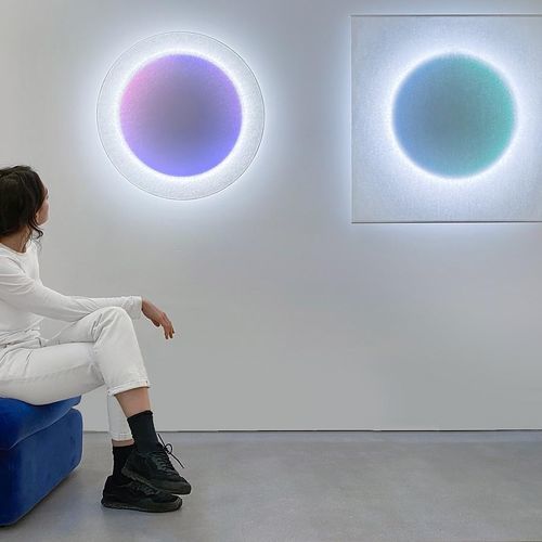 Современный настенный светильник - MOODMOON - INGO MAURER - для интерьера / из японской бумаги / круглый