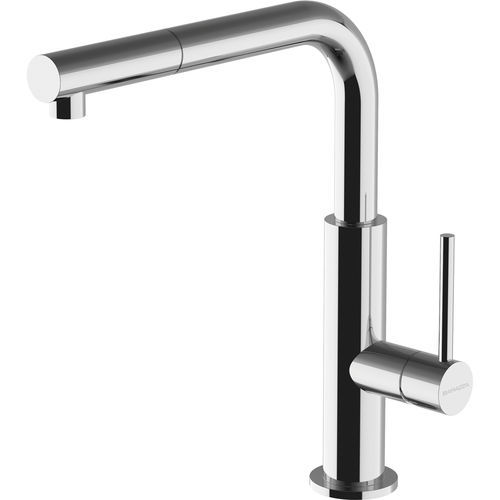 Настольный однорычажный смеситель - Officina Shower - F.lli Barazza Srl - из нержавеющей стали / для кухни / 1 отверстие