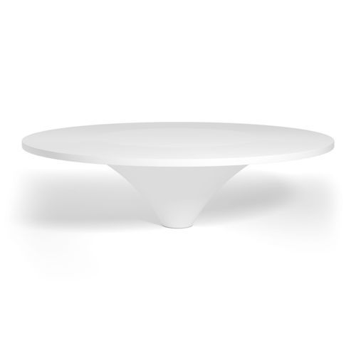 Современный стол - French Concession - DePadova - из Corian® / с основанием из окрашенной стали / круглый
