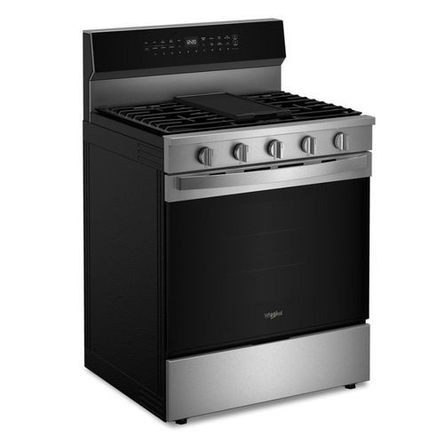 Газовая кухонная плита - WFGS7530RZ - Whirlpool - 4 конфорки / 1 духовка / самоочищающаяся